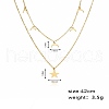 Elegant Double-layer Stainless Steel Moon Star Pendant Necklaces for Women LZ1319-1-5