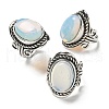 Opalite Adjustable Rings RJEW-I108-01AS-05-4