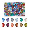 Cheriswelry 120Pcs 12 Colors Transparent Pointed Back Resin Rhinestone Cabochons KY-CW0001-01-12