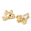 Rack Plating Brass Micro Pave Cubic Zirconia Pendants KK-R143-06G-3