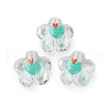 Transparent Printed Acrylic Beads OACR-H124-07-1