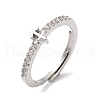Rack Plating Brass Clear Cubic Zirconia Constellation Adjustable Rings for Women RJEW-S407-08P-05-1