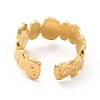 Ion Plating(IP) 304 Stainless Steel Geometry Open Cuff Ring for Women RJEW-F131-12G-3