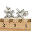 Rack Plating Brass Micro Pave Cubic Zirconia Pendants KK-K386-02F-P-3