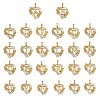 Brass Micro Pave Cubic Zirconia with Shell Pendants KK-Z115-14G-1