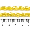Transparent Electroplate Glass Beads Strands EGLA-A037-T6x8mm-B07-4