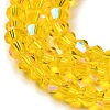 Transparent Electroplate Glass Beads Strands GLAA-F029-3mm-D22-3