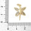 Rack Plating Brass Micro Pave Cubic Zirconia Pendants KK-H509-10G-02-3
