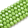 Electroplate Glass Beads Strands EGLA-A034-P8mm-A28-1
