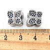 Butterfly Brass Micro Pave Cubic Zirconia European Beads KK-C086-16P-02-3