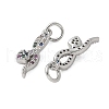 Brass Micro Pave Cubic Zirconia Pendants KK-U056-52P-2