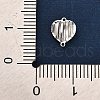 925 Sterling Silver 3D Holow Connector Charms STER-F058-02S-01-4