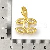 Leaf Rack Plating Brass Micro Pave Clear Cubic Zirconia Pendant KK-H485-08G-3