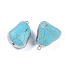 Synthetic Turquoise Pendants KK-F868-32P-02-2
