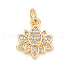 Eco-Friendly Brass Micro Pave Cubic Zirconia Pendants KK-M225-07G-1