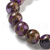 Round Synthetic Gold Clinquant Stone Stretch Bracekets G-P549-02A-05-3