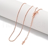 Brass Box Chain Necklaces for Women NJEW-G084-12RG-1