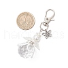 Flower Angel Glass Pearl & Glass Seed Pendant Decorations HJEW-MZ00239-01-3