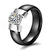 Flat Round Porcelain Finger Rings for Women Men FS-WG6D31E-08-2