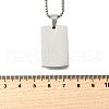 304 Stainless Steel Blank Pendant Necklaces NJEW-P329-04C-P-5