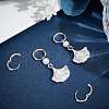 Beebeecraft 1 Pair 999 Fine Silver Huggie Hoop Earrings EJEW-BBC0001-39A-4