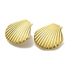 Ion Plating(IP) 304 Stainless Steel Sheel Shape Stud Earrings for Women EJEW-U027-04G-2