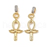 Brass Micro Pave Cubic Zirconia Pendants KK-H072-15B-G-1