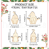 MAYJOYDIY US 1 Set Unfinished Wooden Cutouts DIY-MA0002-33-2