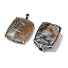Natural Mexican Agate Pendants G-Z070-01P-01-2