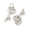 Rack Plating Brass Micro Pave Clear Cubic Zirconia Pendants KK-B093-11P-2