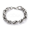Tarnish Resistant 304 Stainless Steel Rope Chain Bracelets BJEW-I293-10P-1