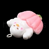 Cute Opaque Resin Pendants RESI-L038-07P-05-4
