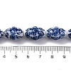 Handmade Blue and White Porcelain Beads Strands PORC-I027-08-4