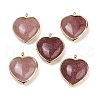 Natural Strawberry Quartz Pendants G-K347-10G-05-1