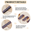 Ethnic Style Polyester Jacquard Leaf Ribbons SRIB-WH0011-198A-4