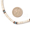 Natural Magnesite Heishi Beaded Necklaces NJEW-JN05308-02-3