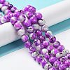 Drawbench & Baking Painted Glass Beads Strands GLAA-S176-11-2