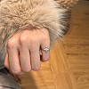 Fleur De Lis 925 Sterling Silver Micro Pave Cubic Zirconia Cuff Rings for Women RJEW-F180-09S-4