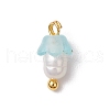 Flower Acrylic Charms PALLOY-JF03588-09-3