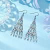 Non-Tarnish 304 Stainless Steel Bar Link Chain Dangel Earrings EJEW-JE05839-02-2