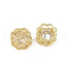 Brass Micro Pave Cubic Zirconia Beads KK-C093-08G-01-2