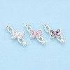 Brass Micro Pave Cubic Zirconia Fold Over Clasps KK-U037-10S-2
