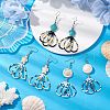 3 Pairs Flower Glass Seed Beaded Dangle Earrings for Women EJEW-MZ00203-2