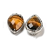 Natural Tiger Eye Faceted Pendants G-M431-06P-11-2