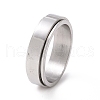 Non-Tarnish 201 Stainless Steel Plain Rotating Fidget Band Ring RJEW-I089-19P-1