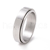 201 Stainless Steel Plain Rotating Fidget Band Ring RJEW-I089-19P-1