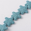 Star Synthetic Lava Rock Beads Strands G-N0099-14-1