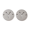 Non-Tarnish 201 Stainless Steel Hollow Flat Round Links FIND-R149-03Y-P-1