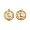 304 Stainless Steel Enamel Pendants STAS-V015-49G-1