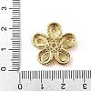 Brass Pave Cubic Zirconia 5-Petal Flower Multi-Strand Links KK-I276-30G-01-3
